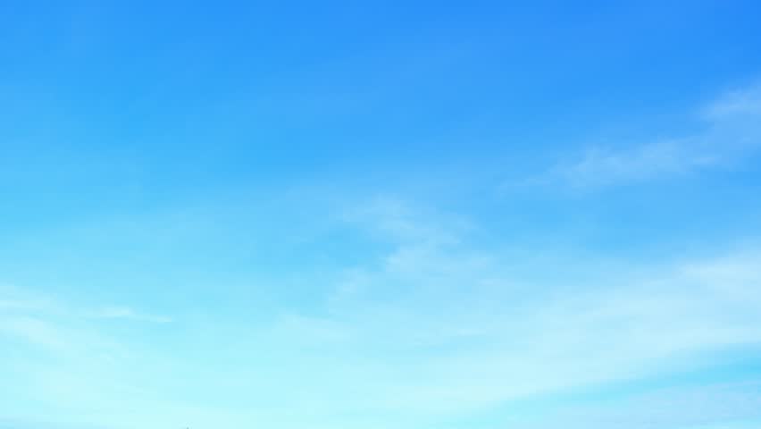 A timelapse of a clear blue sky with soft wisps of clouds conveys the concept of freedom. It also reflects openness, calmness, environmental purity, and the infinite possibilities of nature’s expanse.