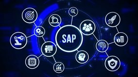 SAP System Software Automation concept on virtual screen data center. Business, modern technology, internet and networking concept. - Powered by Shutterstock - Get 15% off with code: PIKWIZARD15