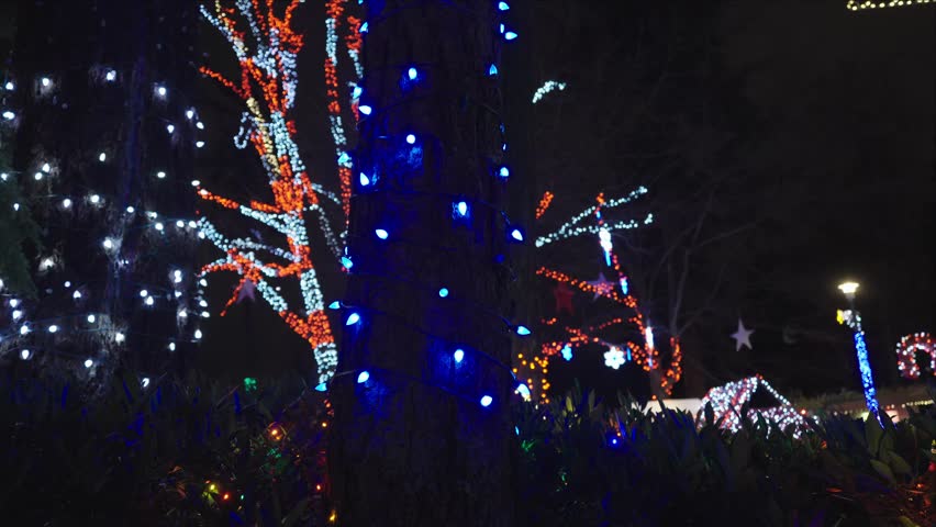 Winter Holiday Lightening Decoration Background