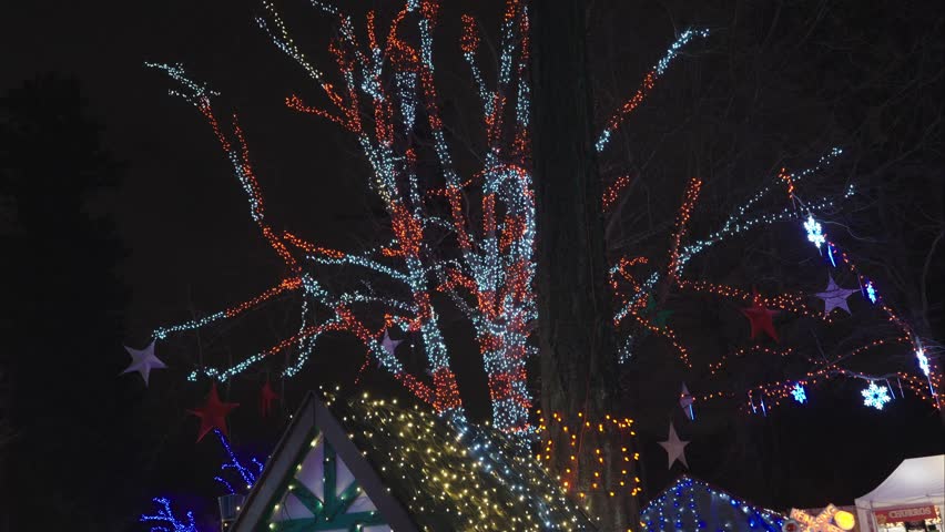 Winter Holiday Lightening Decoration Background
