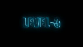 Neon blue L E V E L 3 text glowing on black background futuristic digital interface progress - Powered by Shutterstock - Get 15% off with code: PIKWIZARD15
