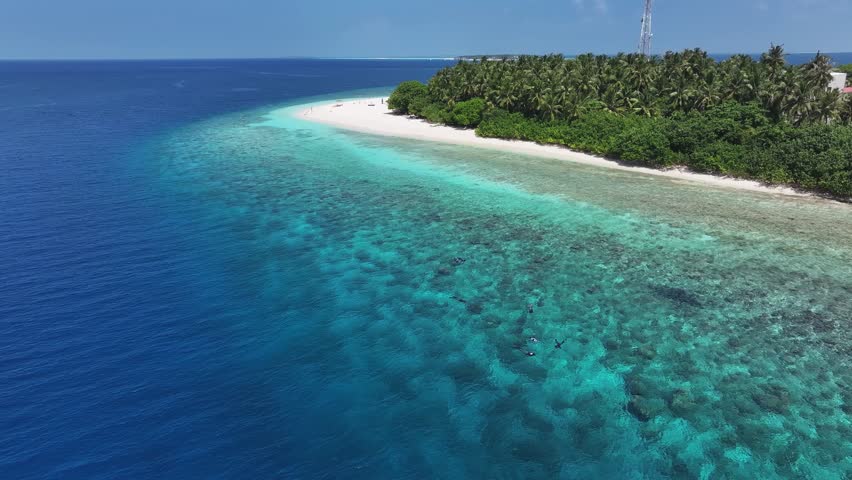 Aerial view of Kamadhoo Island