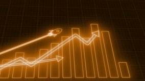Futuristic Digital Growth Graph Animated, Looping Business Growth Chart Animation, Seamless Upward Trend Graph Motion - Powered by Shutterstock - Get 15% off with code: PIKWIZARD15
