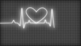Glowing Heartbeat Pulse Animation, Animated Neon ECG Heartbeat Line - Powered by Shutterstock - Get 15% off with code: PIKWIZARD15