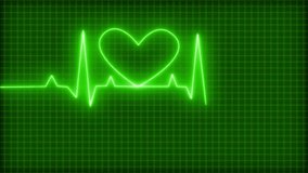 Glowing Heartbeat Pulse Animation, Animated Neon ECG Heartbeat Line - Powered by Shutterstock - Get 15% off with code: PIKWIZARD15