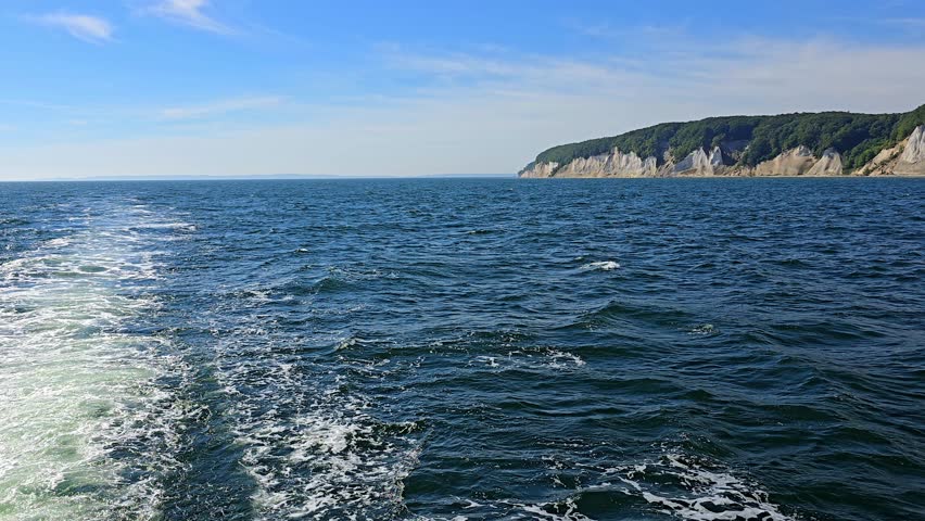 Baltic Sea Boat Tour Rugen Chalk Cliffs and Coastal Landscape in Jasmund National Park
