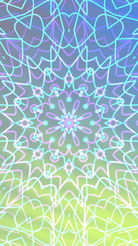 Neon mandala design with symmetrical patterns. Suitable for backgrounds, posters, and digital art projects.
