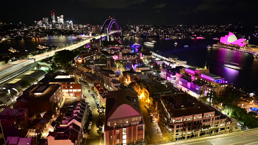 A Timelapse showing the beautiful sights of the World famous Vivid Festival in Sydney’s Circular Quay