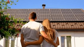 Family looking at solar panels. Selective focus. Sun. - Powered by Shutterstock - Get 15% off with code: PIKWIZARD15