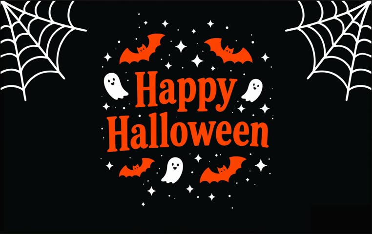 simple animation flat vector Happy hallowen