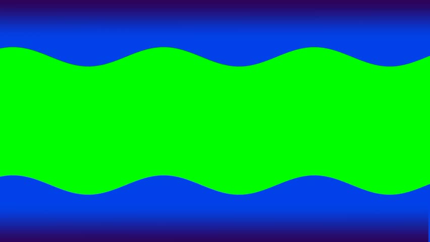 Flowing wave motion greenscreen bar, perfect for smooth transitions, dynamic separators, or animated aquatic themes