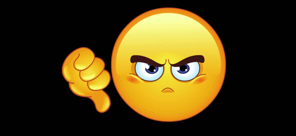 Colorful emoji. Angry gesture. Negative gesture. Thumbs down. Thumbs up. Animation. Colorful emoji. VD09 .mp4