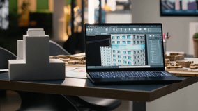 Development workspace with empty desks ready for property investment strategies, featuring architectural blueprints, housing plans and site preparation for sustainable urban growth. - Powered by Shutterstock - Get 15% off with code: PIKWIZARD15