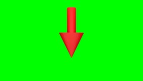 Seamless 3D rotating and up down red arrow isolated on green screen. - Powered by Shutterstock - Get 15% off with code: PIKWIZARD15