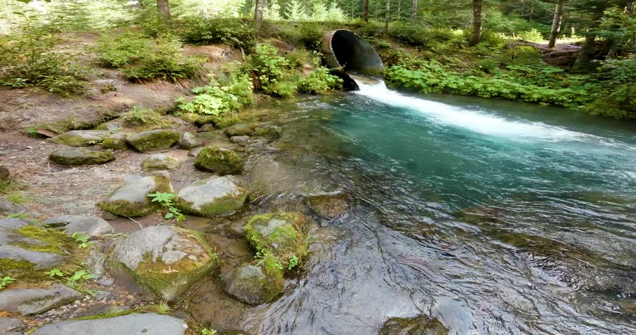 Forest River Pool and Stream Flow at Mount St. Helens Volcanic Monument
