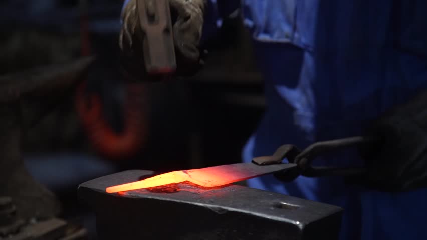 A craftsman who hammers heated materials into shapes