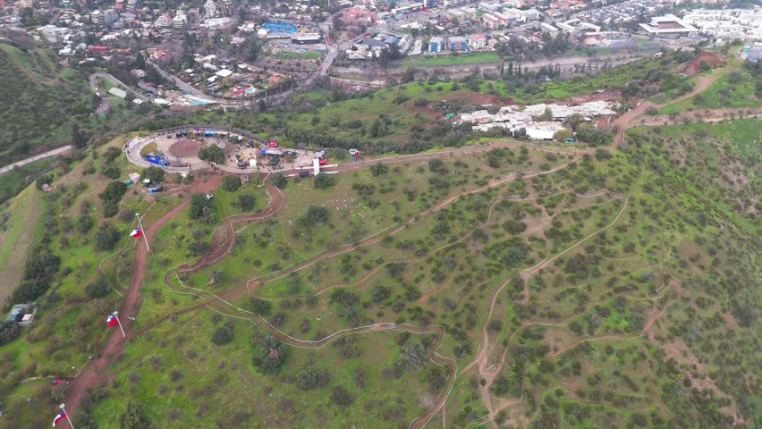 Hilltop in the Lo Barnechea commune, metropolitan region, Chile
