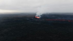 New active vent surrounded by old cooled down lava. Aerial view of Icelandic landscape - Powered by Shutterstock - Get 15% off with code: PIKWIZARD15