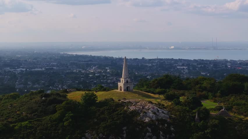 4K Cinematic Drone Footage of the Obelisk in Killiney Hill, Co.Dublin - Ireland 32