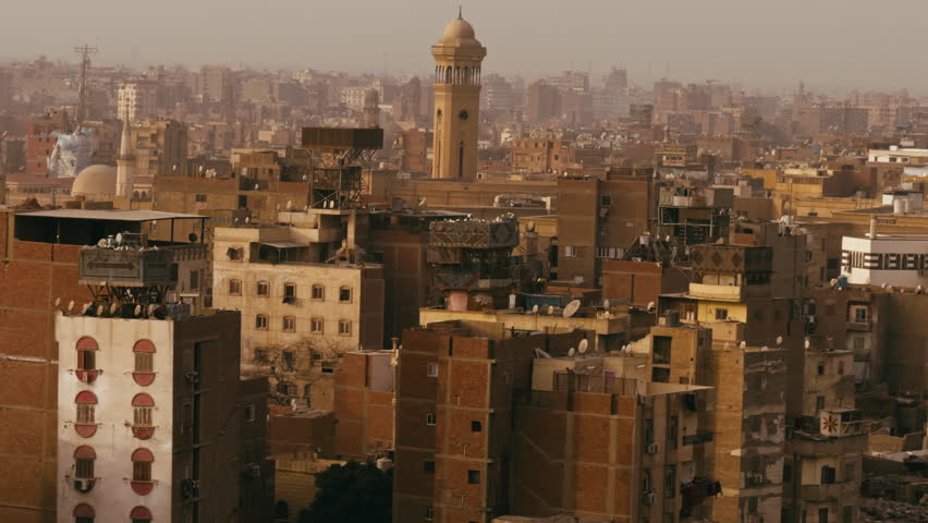 Building And A Mosque In The Distance In Egypt