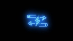 Blue neon glowing arrows digital connection data process transfer symbol - Powered by Shutterstock - Get 15% off with code: PIKWIZARD15