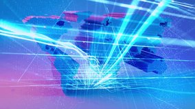 3D world map illustrating global business and blockchain networks, highlighting international trade, digital finance, and worldwide connectivity. Perfect for fintech, corporate, and tech presentations - Powered by Shutterstock - Get 15% off with code: PIKWIZARD15