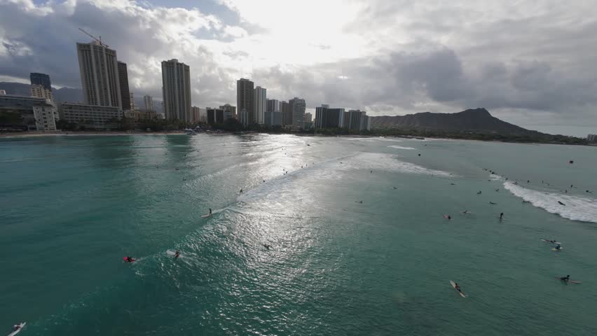 Video aereo di Waikiki Beach, Hawai
