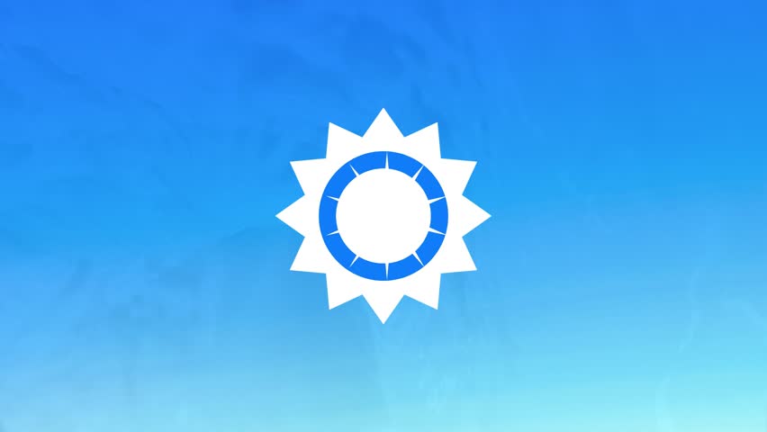 Number 30 Within Spinning Icon with Starburst Effect Soft Blue Slow Furious Flow Background