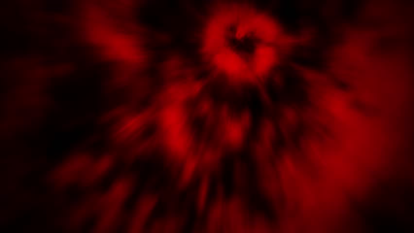 Scary flickering monsters faces in dark. 2D horror animation. Effects of noise. Gloomy animated short film. Evil demons with crazy eyes. Apocalyptic doomsday theme. Black and red background colors.