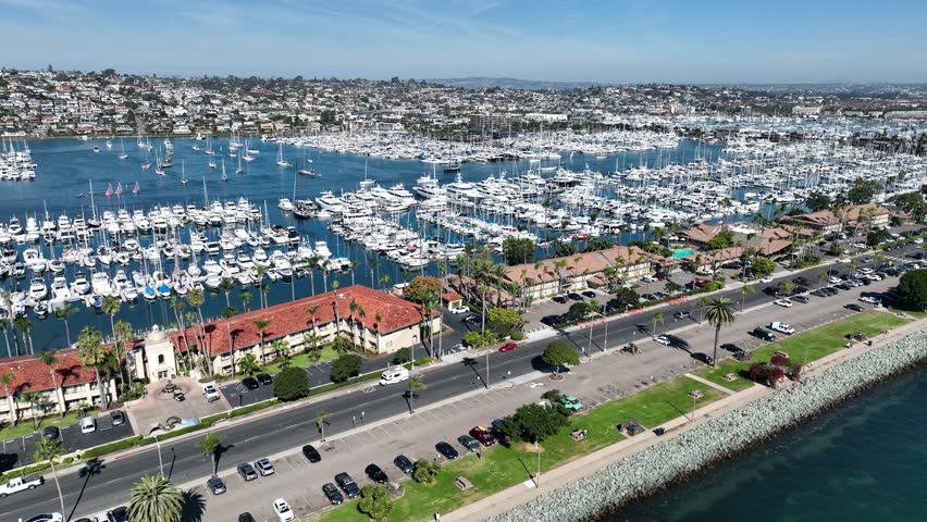 Shelter Island At San Diego In California United States. Coast City Landscape. Seascape Beach. Shelter Island At San Diego In California United States.