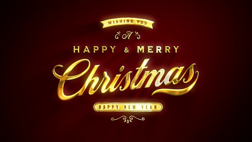 Merry Christmas And Happy New Year Postcard Background