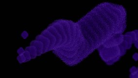 Dynamic abstract visualization of purple particles flowing against a black background. - Powered by Shutterstock - Get 15% off with code: PIKWIZARD15