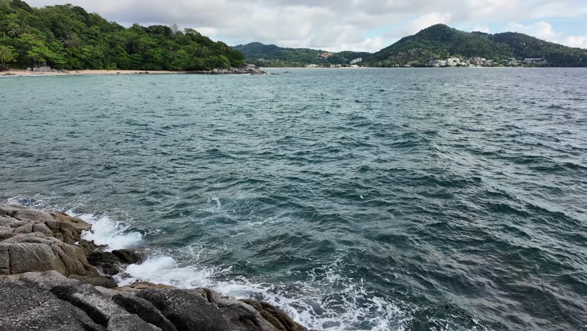 Sea rocky shore in Asia Thailand Phuket
