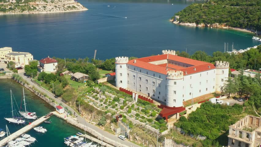 Old Frankopan castle in town of Kraljevica in Kvarner bay, Adriatic coast of Croatia