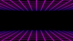 Seamless Loop Retro Neon Grid Animation, Purple and Blue Futuristic Sci-Fi Background. - Powered by Shutterstock - Get 15% off with code: PIKWIZARD15