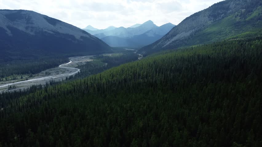 Canadian Rocky Mountain view Alberta in summer
