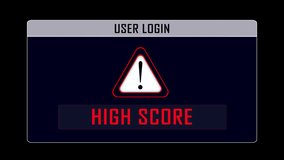 HIGH SCORE Glitch Text and User Login Interface on Alpha Channel
 - Powered by Shutterstock - Get 15% off with code: PIKWIZARD15