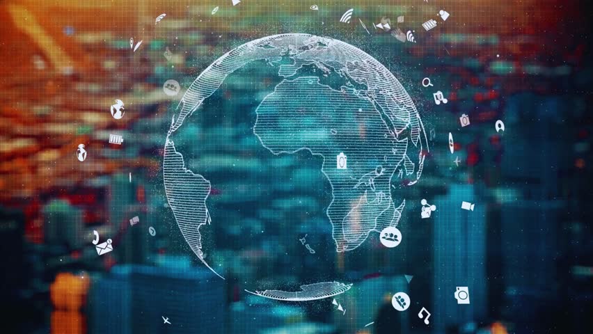 A 4K social media background with a globe is the perfect way to visualize global connectivity and digital interaction. This ultra HD design can feature a glowing Earth surrounded by floating chat bubb - Powered by Shutterstock - Get 15% off with code: PIKWIZARD15