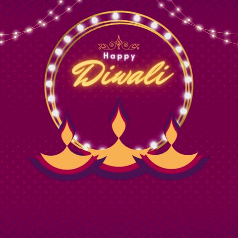 Rose Illustrated Diwali Instagram Post