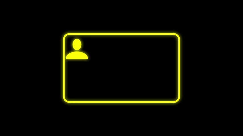 Personal information, Document, id card, drivers licence, Identification card symbol certificate, passport, data, badge. Business concept One line drawing animation, Motion design, Animated technology