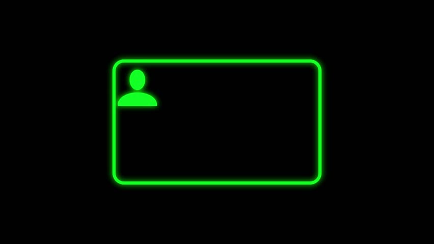 Personal information, Document, id card, drivers licence, Identification card symbol certificate, passport, data, badge. Business concept One line drawing animation, Motion design, Animated technology