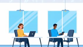 2D Flat Design Animation of Cloud Computing and Data Sharing - Powered by Shutterstock - Get 15% off with code: PIKWIZARD15