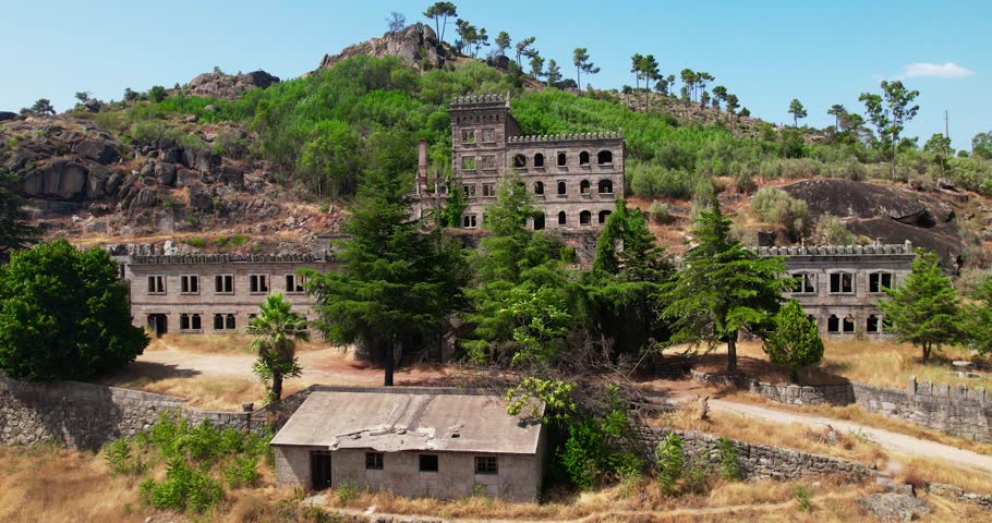 Abandoned House in Portugal Aerial View