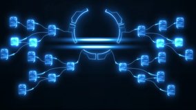 A I Solutions Network Futuristic Digital Data Flow Connection Abstract Technology Concept Glowing Blue Neon Lines Connecting Nodes - Powered by Shutterstock - Get 15% off with code: PIKWIZARD15