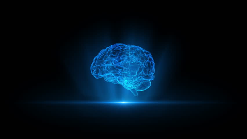 Digital Brain in Blue Hue: Futuristic Artificial Intelligence Concept Artwork	
