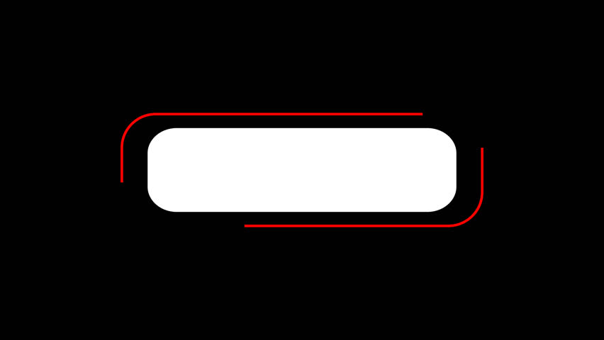 Modern lower third animation with red trim path line and rounded rectangle reveal. Clean, stylish, and perfect for captions, titles, and video overlays. Transparent background.