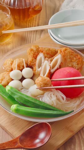 Chilled Japanese Oden with Summer Vegetables and Dashi Broth