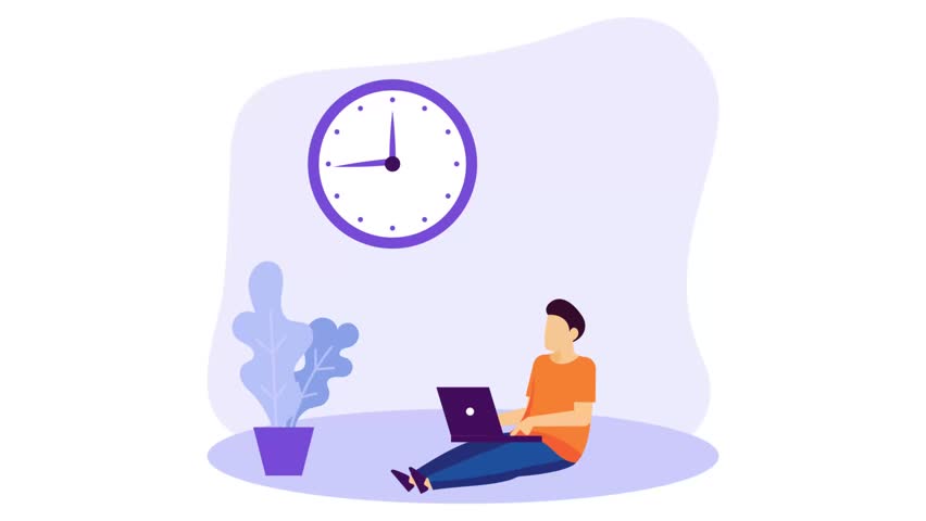 Person on the Path of Productivity and Profit animation, climbing success through time management animated video, Intrinsic motivation clip, Behavioral Economics footage, Visual cues motion graphics
