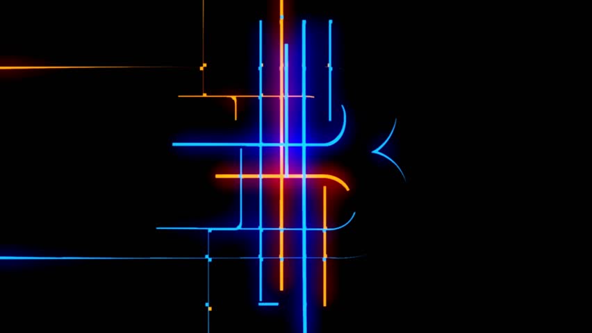 Futuristic Neon Circuit Animation | High-Tech HUD Interface Background - Powered by Shutterstock - Get 15% off with code: PIKWIZARD15