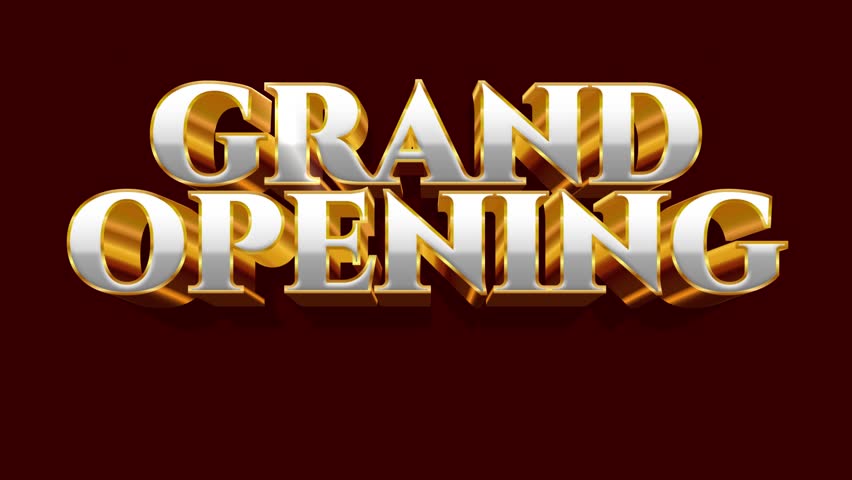 Luxury Gold Grand opening text animation
